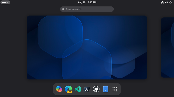 I made an Azure Linux desktop concept to run on my ThinkPad